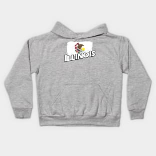 Illinois flag Kids Hoodie